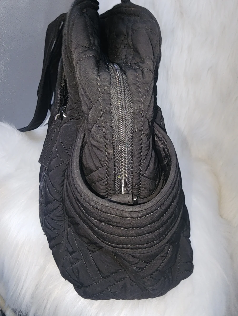 Vera Bradley Black Quilted On the StrollTote Bag Diaper Bag